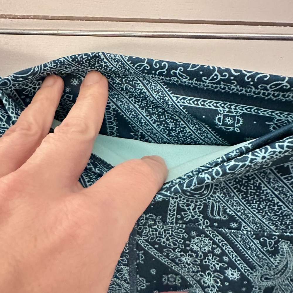 Fabletics S Powerhold Blue Patchwork Lacework Hig… - image 7